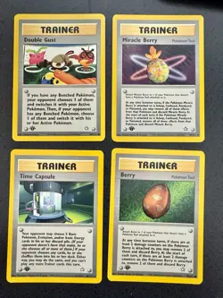 Four Pokemon Neo Genenis 1st Edition Trainers - Vintage WOTC - LP/NM - Image 1