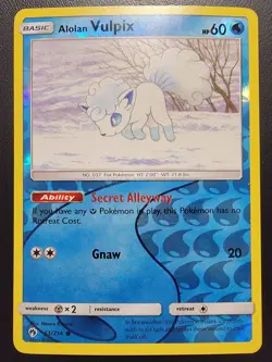 Alolan Vulpix 53/214 Sm-Lost Thunder Reverse Holo Pokemon Tcg - Image 1