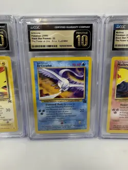 Pokemon Moltres, Zapdos, Articuno Aoki Error WOTC Promos CGC 10 PRISTINE Seq Set - Image 3