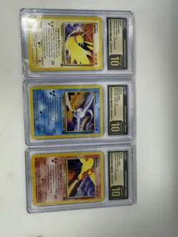 Pokemon Moltres, Zapdos, Articuno Aoki Error WOTC Promos CGC 10 PRISTINE Seq Set - Image 5