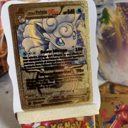 Alolan Vulpix VSTAR 034/195 Pokemon Card NM GOLD FOIL FAN ART! - Image 1