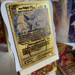 Alolan Vulpix VSTAR 034/195 Pokemon Card NM GOLD FOIL FAN ART! - Image 2