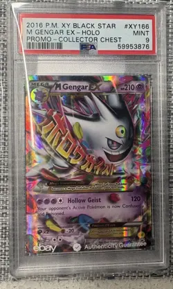 PSA 9 M Gengar EX XY166 Shiny Black Star Promo Pokemon Card🔥SHIPS ASAP - Image 1