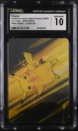 CGC 10 GEM MINT Pikachu Pioneer Viz Video PIKA-0018 Lenticular Pokemon Card - Image 1