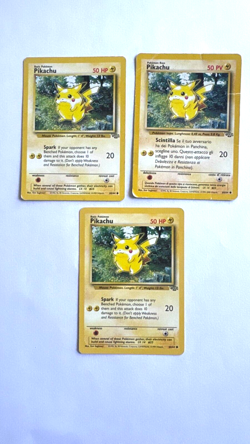 Pikachu - 60/64 - Jungle - Pokemon Card - 1999 - Damaged X3 - Image 1