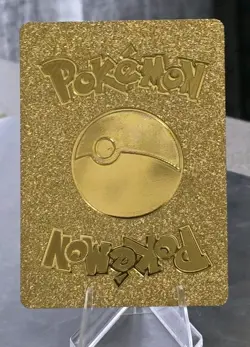 Pokemon Pikachu V 190hp Gold Foil Fan Art Collector Card TCG - Image 2