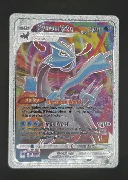 Pokemon Kyurem VMAX 330hp Silver Foil Fan Art Collector Card TCG - Image 1