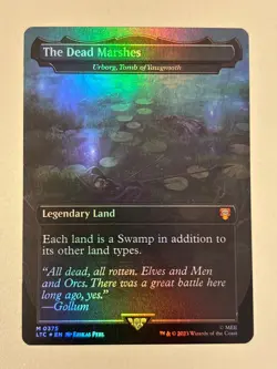 MTG: LotR: The Dead Marshes/Urborg, Tomb of Yawgmoth (LP) (Borderless FOIL) - Image 1