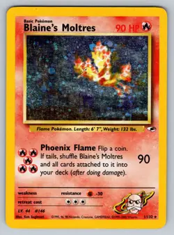 2000 Pokemon Gym Heroes Blaine's Moltres Holo #1/132 - Image 1