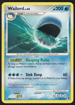 Pokemon Wailord 30/106 Non-Holo Rare Great Encounters - Image 1