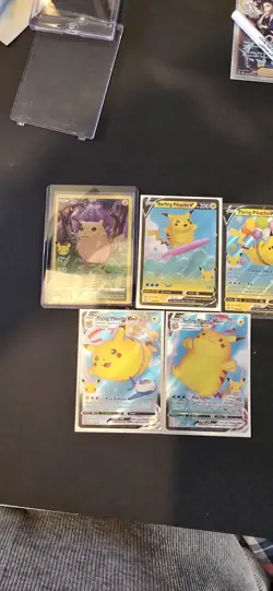 Pokemon TCG Celebrations Pikachu Foil Promo Full Art Card Lot 5 Cards - Image 1