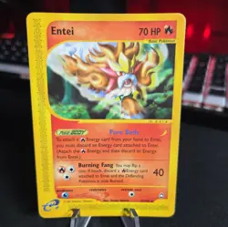 Pokemon Entei 10/147 Aquapolis Non Holo Rare LP - SEE PICS Read Description - Image 1