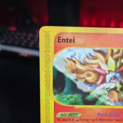 Pokemon Entei 10/147 Aquapolis Non Holo Rare LP - SEE PICS Read Description - Image 2