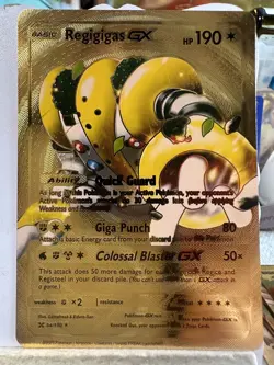 Pokemon Regigigas GX NM Gold Foil Fan Art - Image 2
