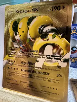 Pokemon Regigigas GX NM Gold Foil Fan Art - Image 3