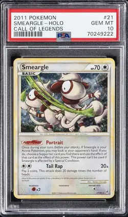 2011 POKEMON CALL OF LEGENDS #21 SMEARGLE-HOLO PSA 10 - Image 1