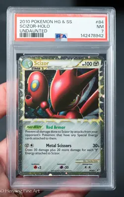 2010 POKEMON UNDAUNTED SCIZOR PRIME #84 ULTRA RARE PSA 7 NM - Image 1