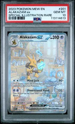 2023 Pokemon Scarlet & Violet 151 Alakazam ex Special Illust. PSA 10 #201/165 - Image 1