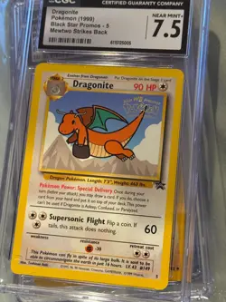 Pokemon English Dragonite 5 1999 Black Star Promos CGC 7.5 Movie Promo CGC - Image 1