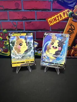 Pokemon TCG Morpeko V 079 and Morpeko V 190 Sword and Shield Lot of 2 NM/M - Image 1