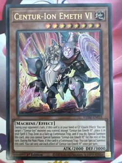 YuGiOh Centur-Ion Emeth VI VASM-EN018 Ultra Rare 1st Edition NM Valiant Smashers - Image 1