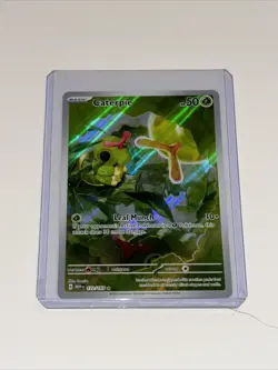 Caterpie Illustration Rare NM 172/165 Scarlet & Violet 151 Pokemon Card - Image 1