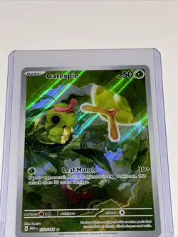 Caterpie Illustration Rare NM 172/165 Scarlet & Violet 151 Pokemon Card - Image 2