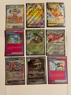 Pokemon Cards 35 EX, MEGA EX, V, VMAX, VSTAR, TERA, FULL ART AND ACE SPEC - Image 1