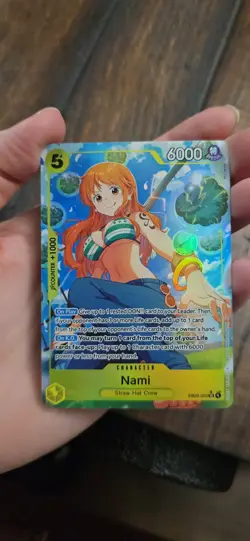Bandai One Piece Card Game EB03-053 Nami Special Holo Character Card - Image 1