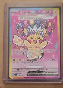 Pikachu Ex Ultra Rare Holo 277/217 ASC en: Ascended Heroes SIR Pokemon TCG Card - Image 1