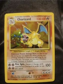 1999 Charizard Base Set Holo Pokemon Card 4/102 Very Clean! - Image 1