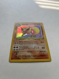 Pokemon Card Flareon 3/64 Holo Rare Jungle No Symbol Misprint Error 1999 - Image 2