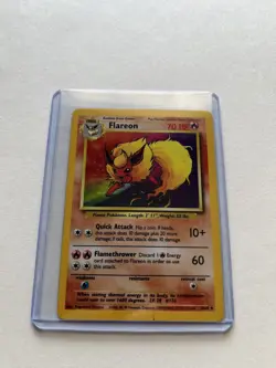 Pokemon Card Flareon 3/64 Holo Rare Jungle No Symbol Misprint Error 1999 - Image 4