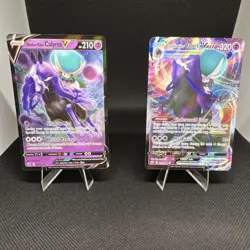 Pokemon Shadow Rider Calyrex V & VMAX Sword & Shield Foil Lot English 2 Cards - Image 1