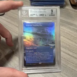 MTG Otawara, Soaring City R 414 Borderless FOIL Kamigawa Neon Dynasty BGS 9 Mint - Image 1