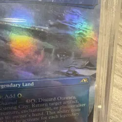 MTG Otawara, Soaring City R 414 Borderless FOIL Kamigawa Neon Dynasty BGS 9 Mint - Image 2