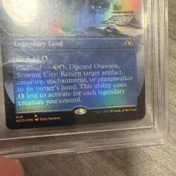 MTG Otawara, Soaring City R 414 Borderless FOIL Kamigawa Neon Dynasty BGS 9 Mint - Image 3