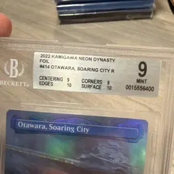 MTG Otawara, Soaring City R 414 Borderless FOIL Kamigawa Neon Dynasty BGS 9 Mint - Image 4