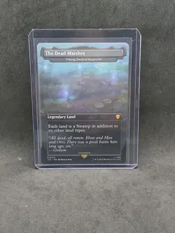 Magic MTG Lord Of The Rings The Dead Marshes Urborg Yawgmoth #375 Borderless - Image 1