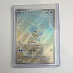 Pokemon Squirtle Illustration Rare Full Art Scarlet & Violet 151 Holo 170/165 - Image 1