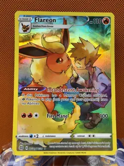 2021 Pokemon SWSH Brilliant Stars TG01/TG30 Flareon NM 1781 - Image 1