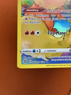 2021 Pokemon SWSH Brilliant Stars TG01/TG30 Flareon NM 1781 - Image 4