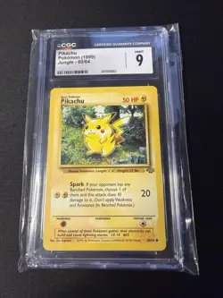 1999 Pokemon TCG Jungle Unlimited Pikachu 60/64 CGC Mint 9 - Image 1