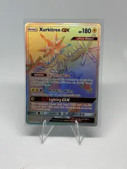 2018 Pokemon Sun and Moon Ultra Prism #160/156 Xurkitree GX Secret Rare - Image 1