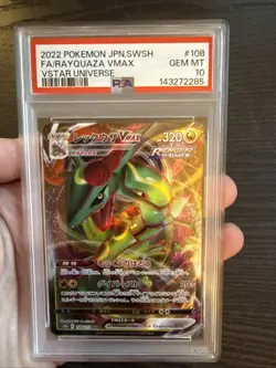 Rayquaza VMAX 108/172 RRR 2022 Pokemon Japanese VSTAR Universe PSA 10 Gem Mint - Image 3