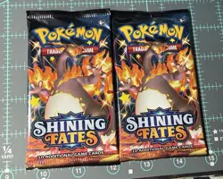 Pokemon SHINING FATES CHARIZARD ART BOOSTER PACK Factory Sealed X2 - Image 1