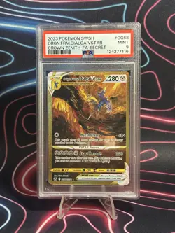 2023 POKEMON CROWN ZENITH SECRET #GG68 FULL ART/ORIGIN FORME DIALGA VSTAR PSA 9 - Image 1
