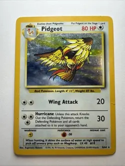 1999 Jungle Pidgeot Holo Pokemon #8/64 No Symbol Error - Image 1