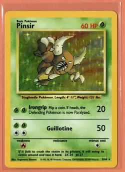 Pokemon TCG - Pinsir - Jungle 9/64 - Unlimited Rare - No Set Symbol Error - LP - Image 1
