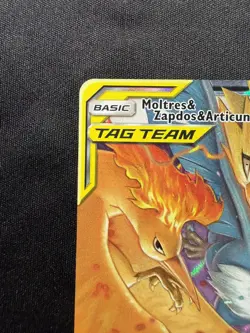 Pokemon - Moltres & Zapdos & Articuno GX 44/68 Hidden Fates Holo NM - Image 2